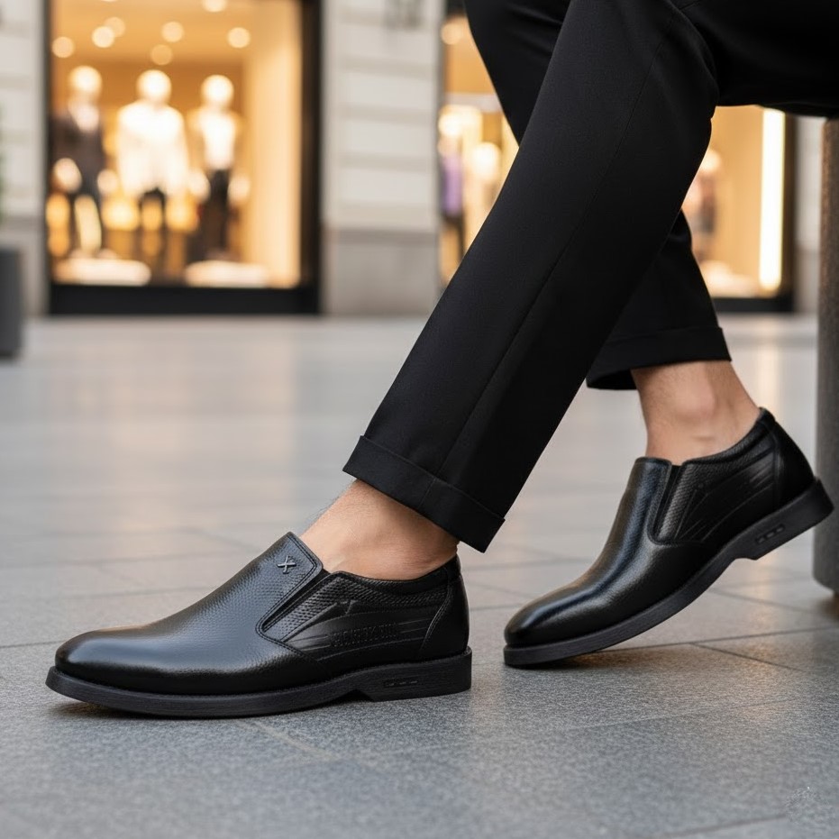 خرید آنلاین کفش طبی مردانه رخشی مدل آژاکس کشی کد 01